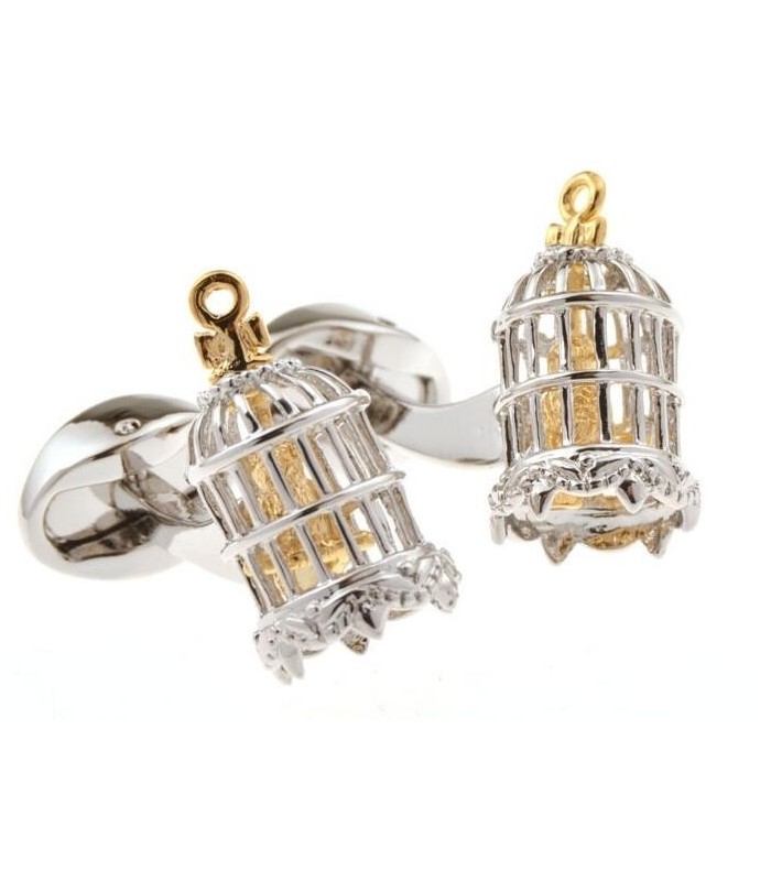 Gemelos para camisa Jaula de Pajaros Vintage