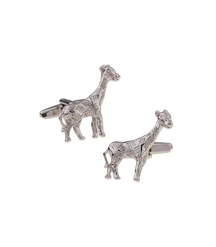 Gemelos para camisa Jirafa Plateada