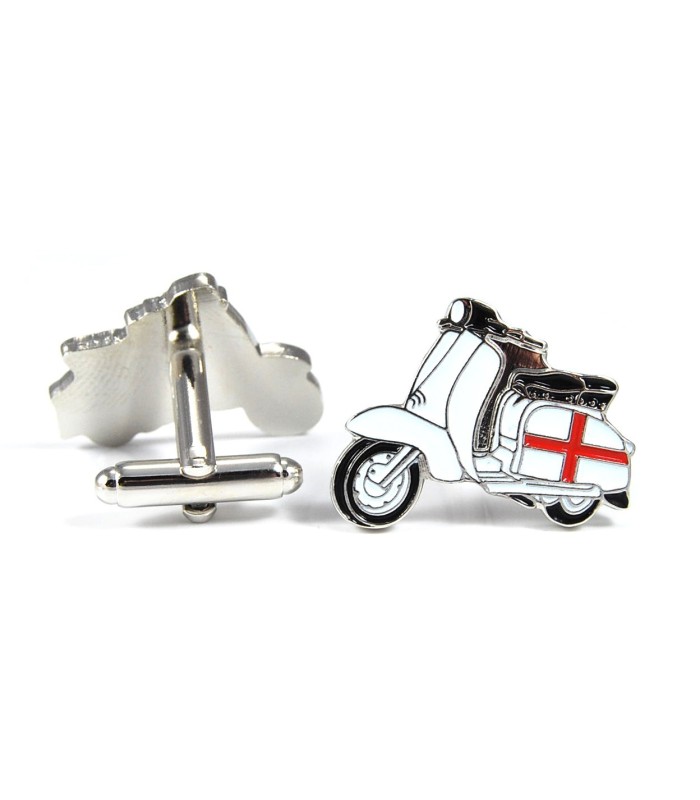 Gemelos para camisa Lambretta-Vespa Cruz San Jorge (England)