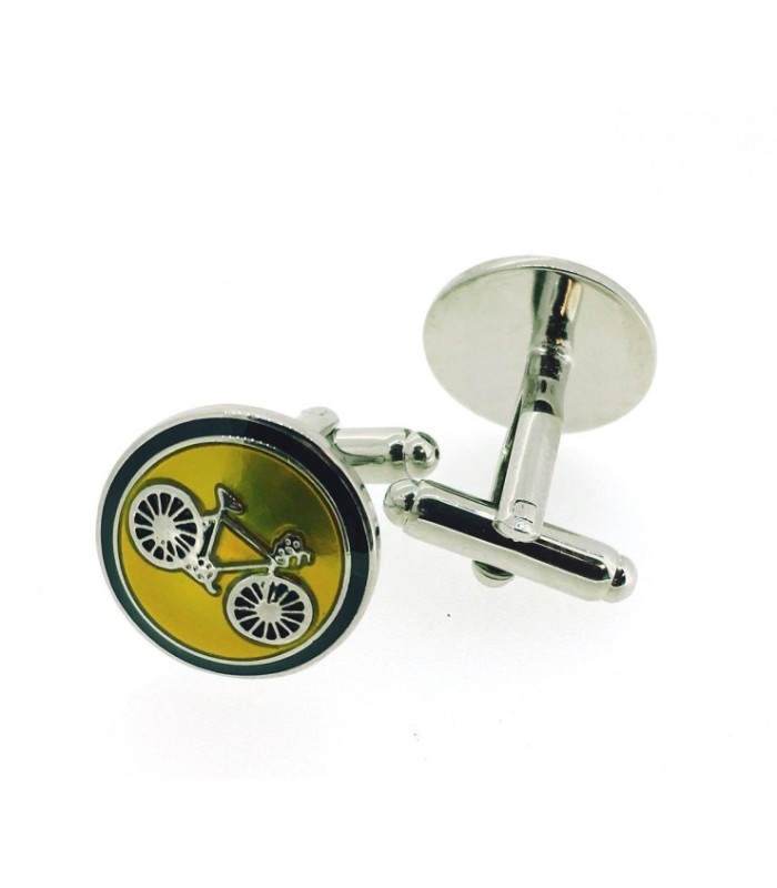Gemelos para Camisa Logo Bicicleta Dorado