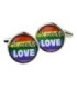 Gemelos para camisa love is LOVE LGTBI