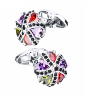 Gemelos para Camisa Luxury Zircon Colorful Crystal