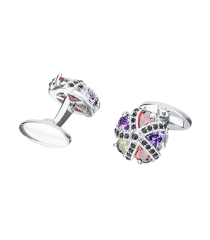 Gemelos para Camisa Luxury Zircon Colorful Crystal