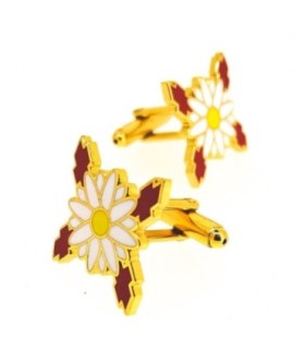 Gemelos para camisa Margarita Requeté con Aspa de Borgoña 19mm