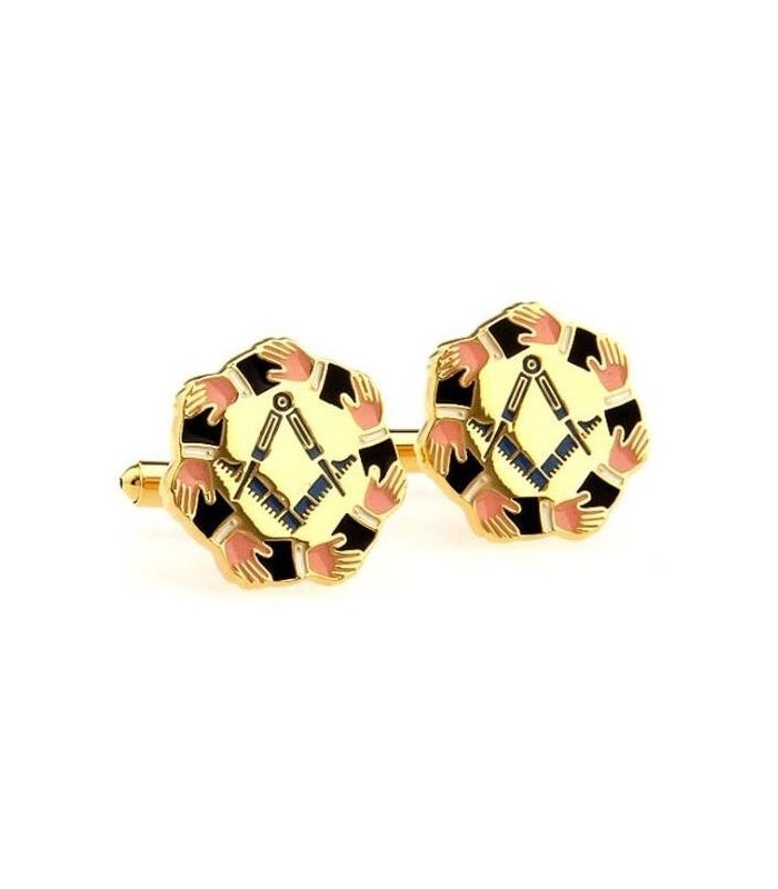 Gemelos para camisa Masonicos Manos entrelazadas