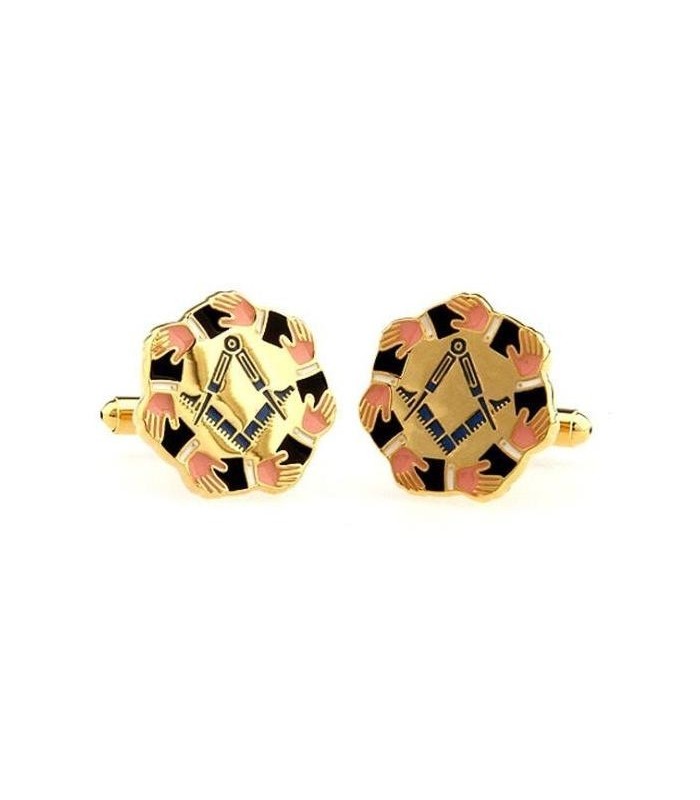 Gemelos para camisa Masonicos Manos entrelazadas