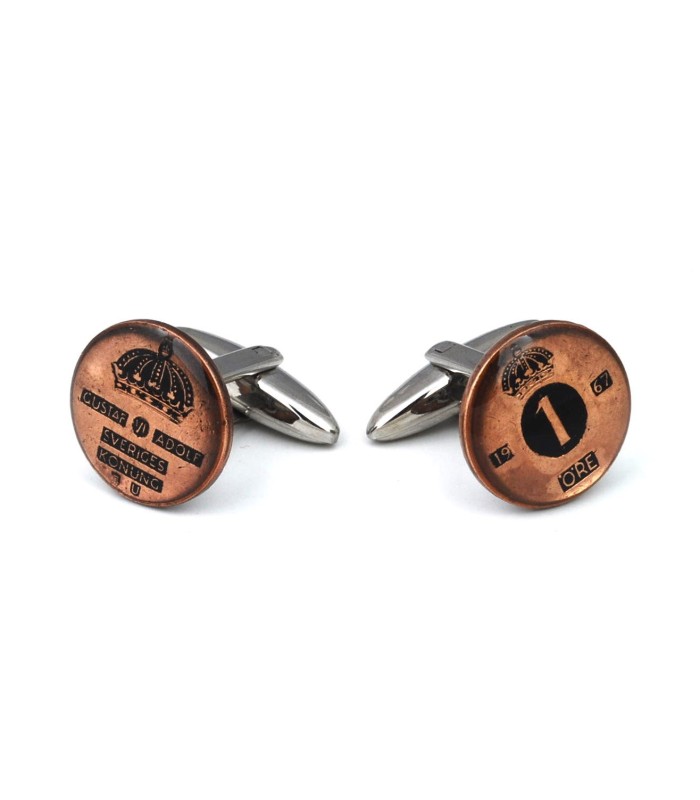 Gemelos Camisa Moneda 1 ORE Suecia