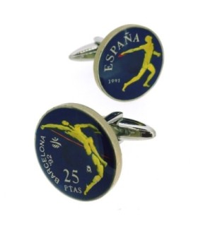 Gemelos Camisa Moneda de 25 Pesetas Homenaje a Barcelona 92