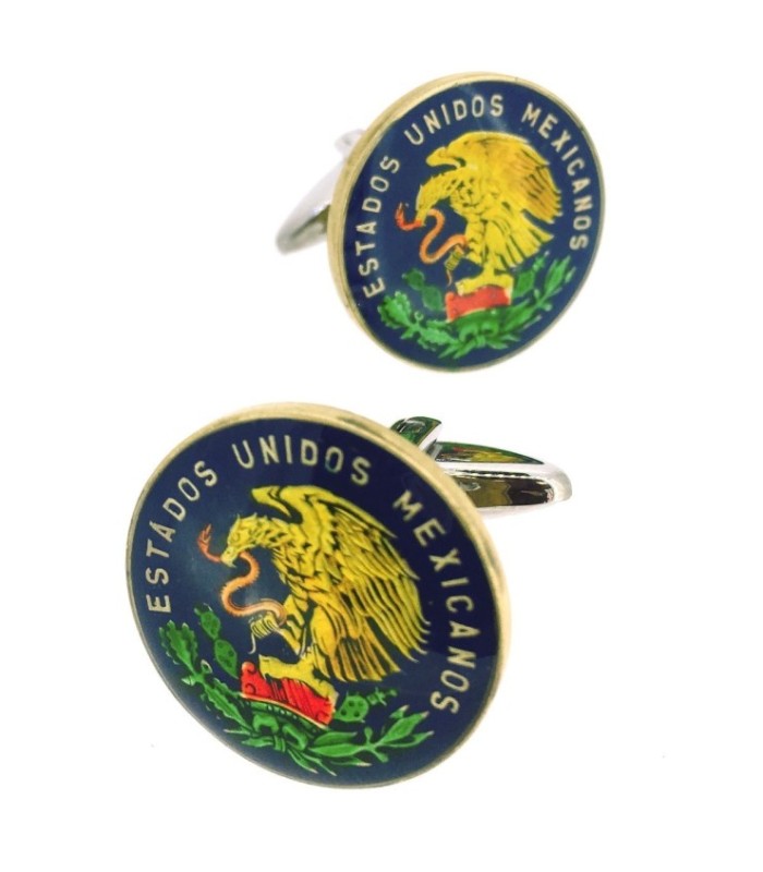Gemelos Camisa Moneda de 5 Centavos Mexicanos