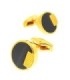 Gemelos para Camisa Nacar Negro Dorado 18mm