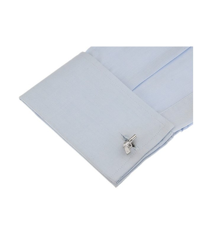 Gemelos para camisa Pistola Revólver Acero