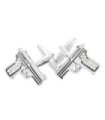 Gemelos para camisa Pistola Revolver Cristal
