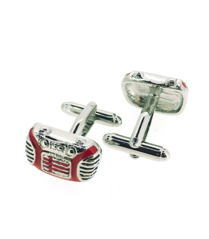 Gemelos para Camisa Radio Años 50 Color Rojo