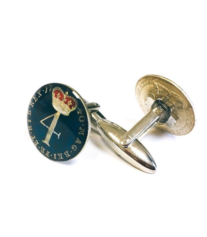 Gemelos Replica Moneda 4 Peniques UK Jorge II Año 1740