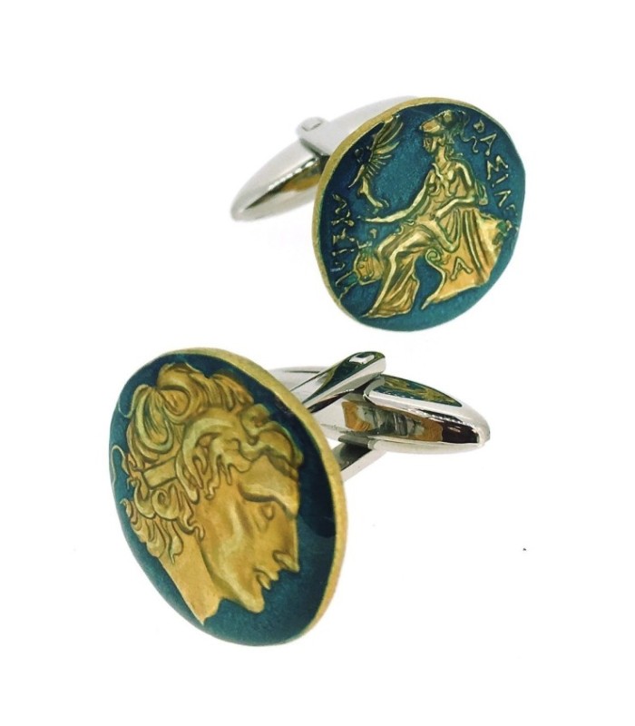 Gemelos Replica Moneda de la Antigua Grecia Alejandro Magno