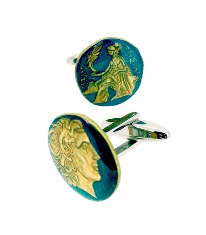 Gemelos Replica Moneda de la Antigua Grecia Alejandro Magno