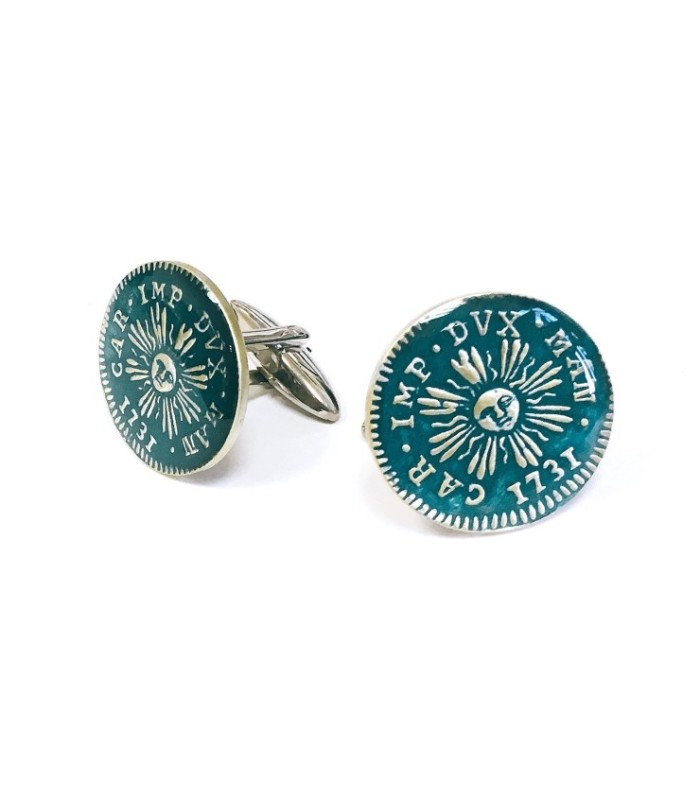 Gemelos Replica Moneda Italia Soldo di Montova 1731 Carlo IV