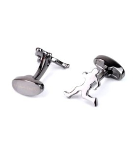 Gemelos para camisa Runner Acero Negro