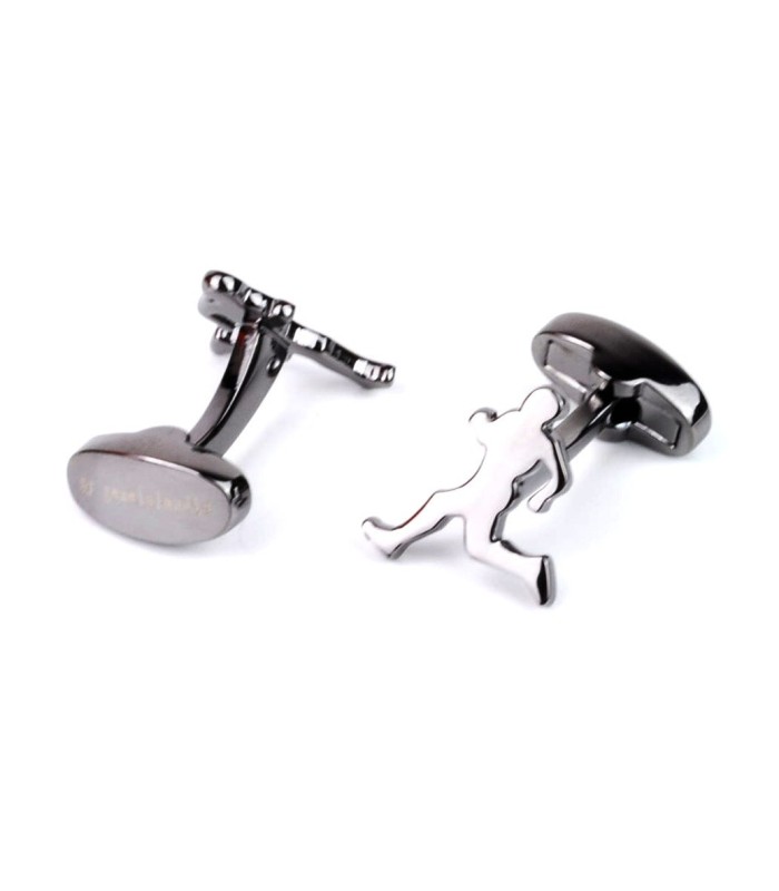 Gemelos para camisa Runner Acero Negro