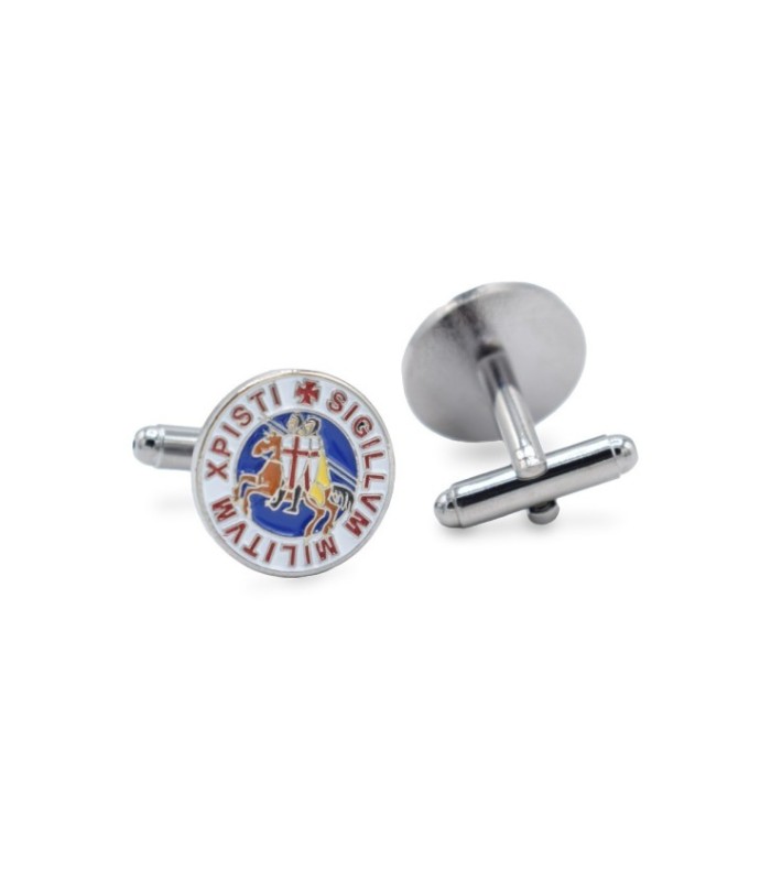 Gemelos para Camisa Sello de los Caballeros Templarios Xpisti Sigillum Militum