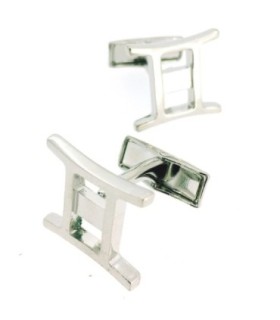 Gemelos para Camisa Simbolos del Zodiaco Geminis Acero