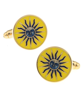 Gemelos para camisa Sol Rosa de los Vientos
