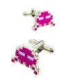 Gemelos para Camisa Space Invaders 8 bits Fucsia