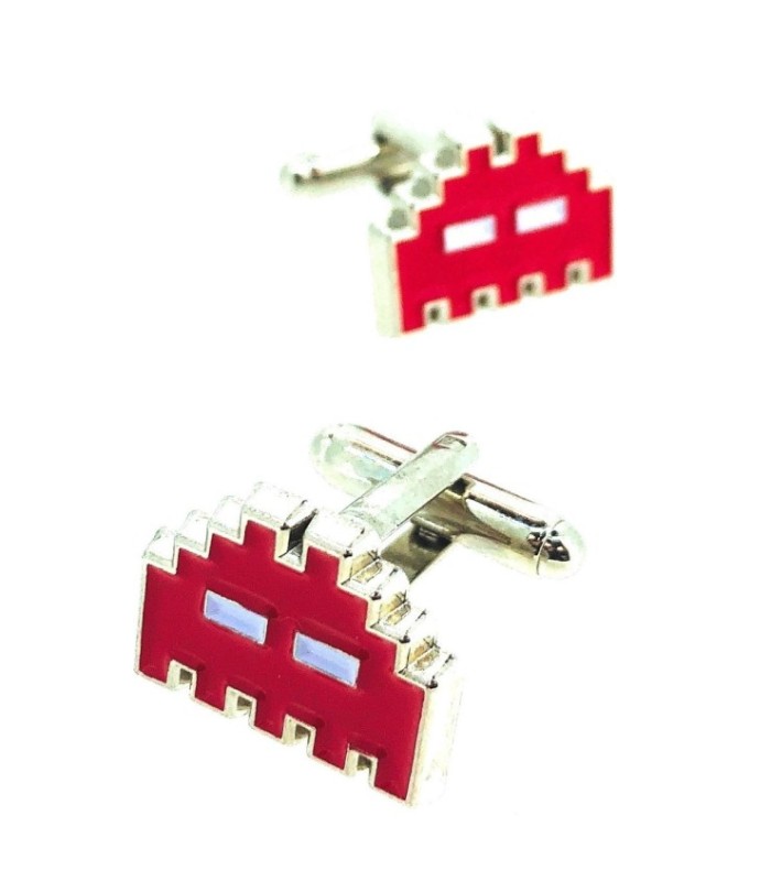 Gemelos para Camisa Space Invaders 8 bits Red