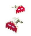 Gemelos para Camisa Space Invaders 8 bits Red