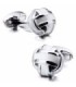 Gemelos para Camisa Striped White Enamel Balls