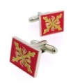 Gemelos para Camisa ‪Tercio Rojo de Infantería Siglo XVI Plateado