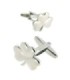 Gemelos para camisa Trébol Plateado