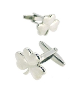 Gemelos para camisa Trébol Plateado