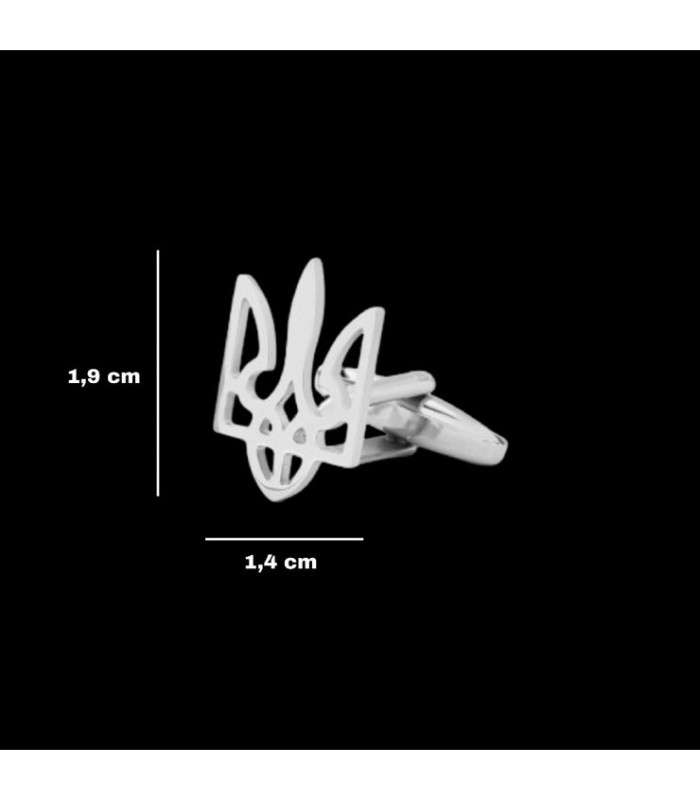 Gemelos para Camisa Tridente Ucrania Inox 19x14mm