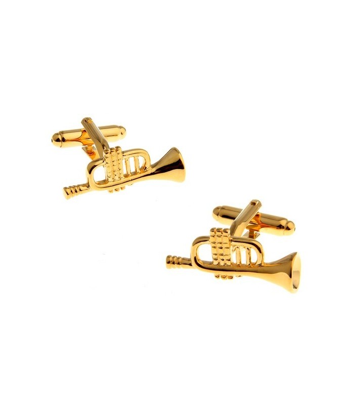 Gemelos para camisa Trompeta Dorada