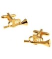 Gemelos para camisa Trompeta Dorada
