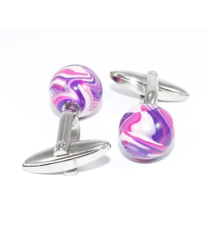 Gemelos para camisa Unoiss Bolas Lilas