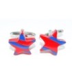 Gemelos para camisa Unoiss Estrellas Rojas y Azules