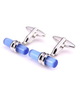 Gemelos para camisa Vintage Crystal Square Azul