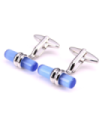 Gemelos para camisa Vintage Crystal Square Azul