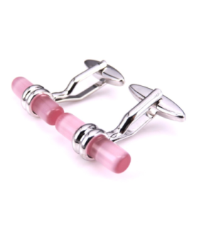 Gemelos para camisa Vintage Crystal Square Rosa