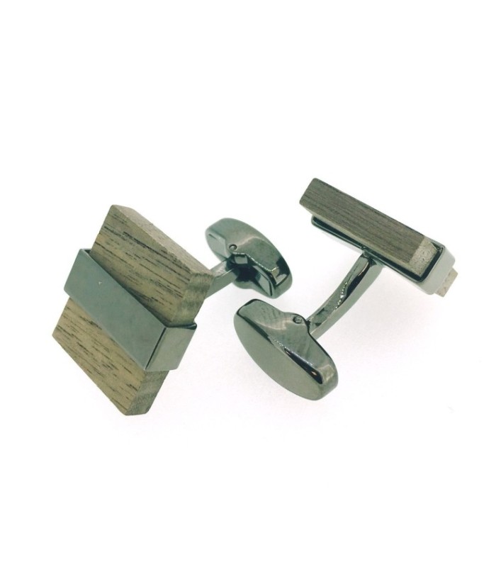 Gemelos para Camisa Wooden Square Style Cuff