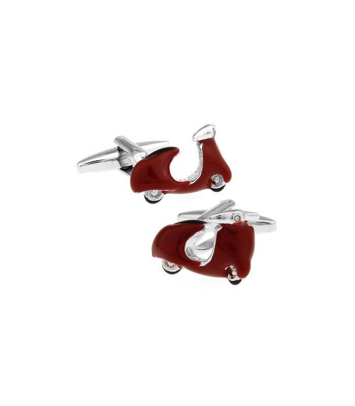 Gemelos para camisas Moto Lambretta - Vespa Roja