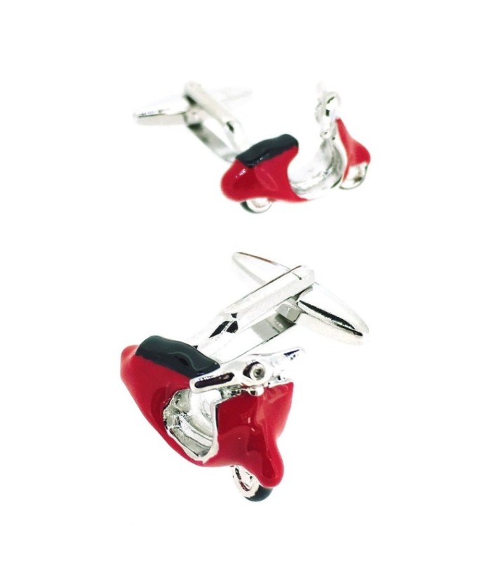 Gemelos para camisas Moto Lambretta - Vespa Roja