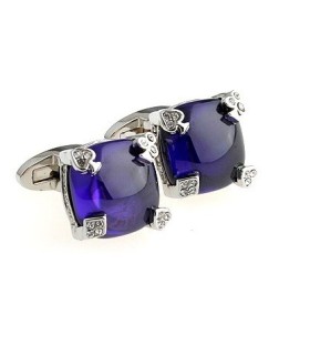 Gemelos Purple Stone Poker Engarced