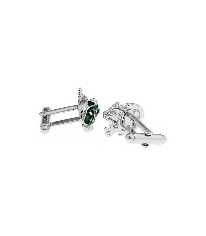 Gemelos Rana Verde Esmaltada