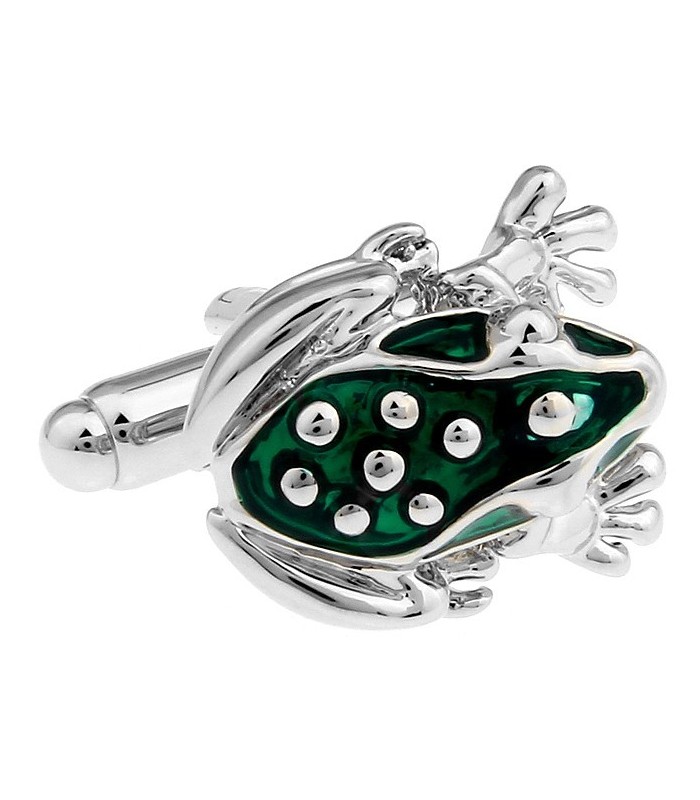 Gemelos Rana Verde Esmaltada