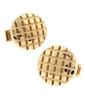 Gemelos Solid Rounded Stripes in Gold