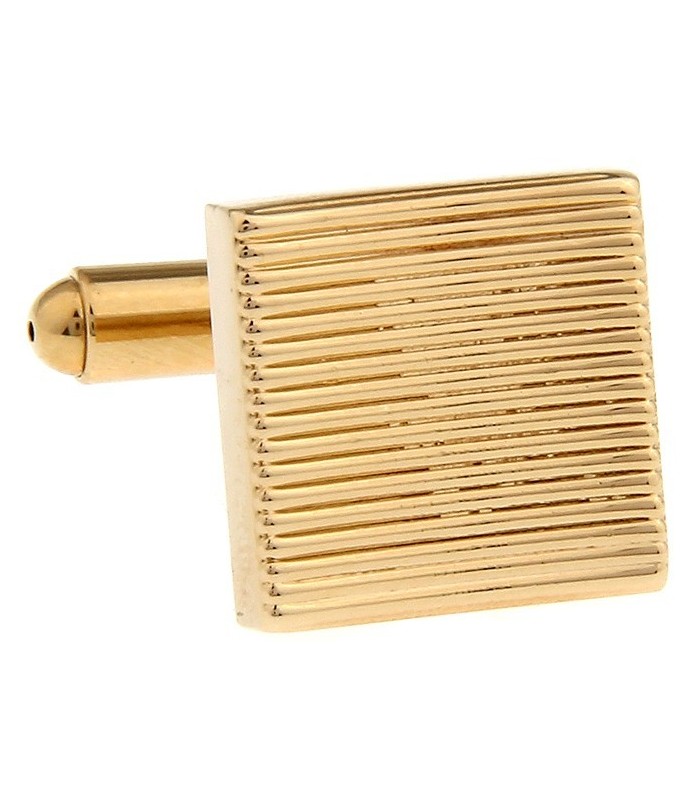 Gemelos Square Gold Oval Stripes