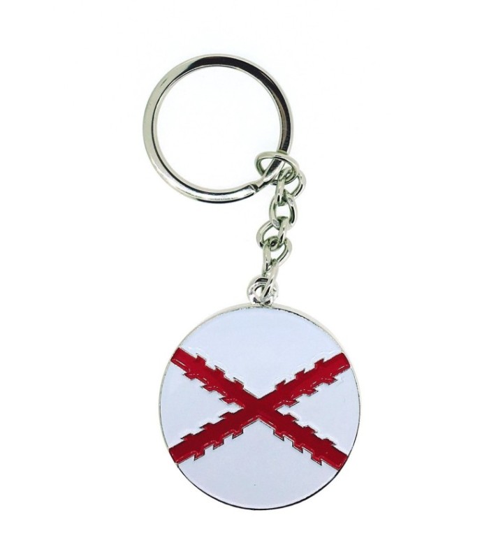 Llavero Cruz de Borgoña Bandera de España Antigua Redonda